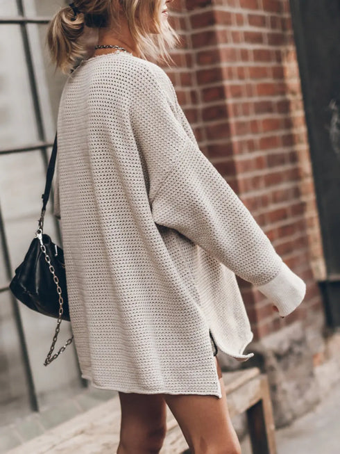 'Cassia' Oversized Knit Sweater - Celes Fashion
